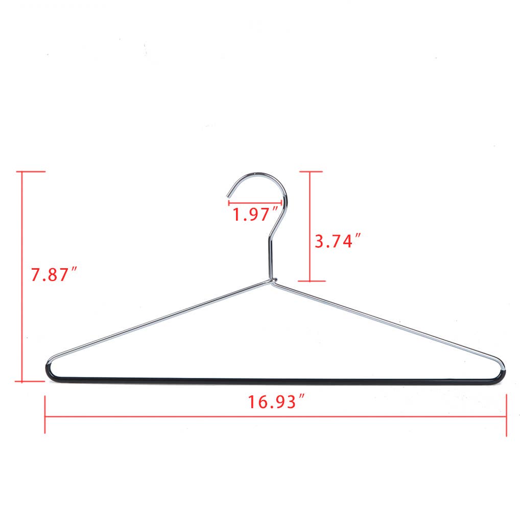 Quality Hangers - Wholesale Clothes Hangers - 8882 Metal Hanger with Black PVC coating on Bottom3
