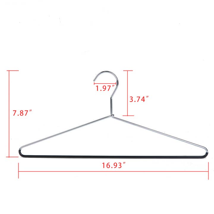 Quality Hangers - Wholesale Clothes Hangers - 8882 Metal Hanger with Black PVC coating on Bottom3