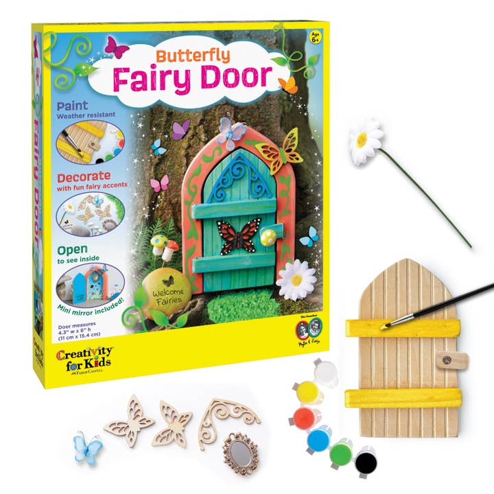 Butterfly Fairy Door - DIY Craft Kit for Kids for wholesale by Faber-Castell / Creativity for Kids