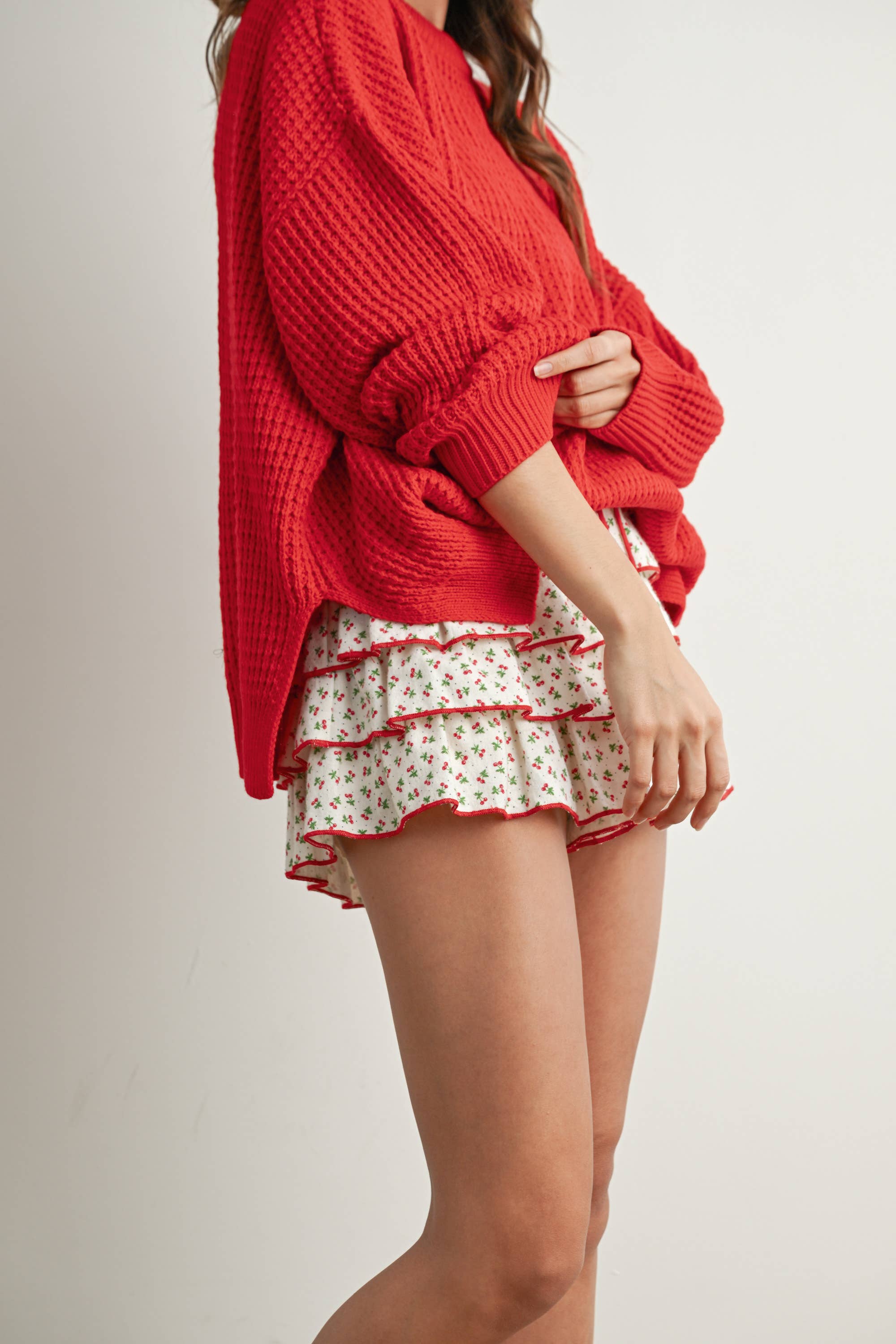 BUTTERMELON - Wholesale Knit Sweater - Women's - Round-Neck Classic Long Sleeve Top - BMW778225