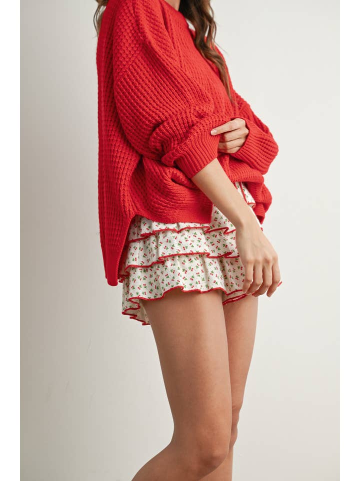 BUTTERMELON - Wholesale Knit Sweater - Women's - Round-Neck Classic Long Sleeve Top - BMW778233