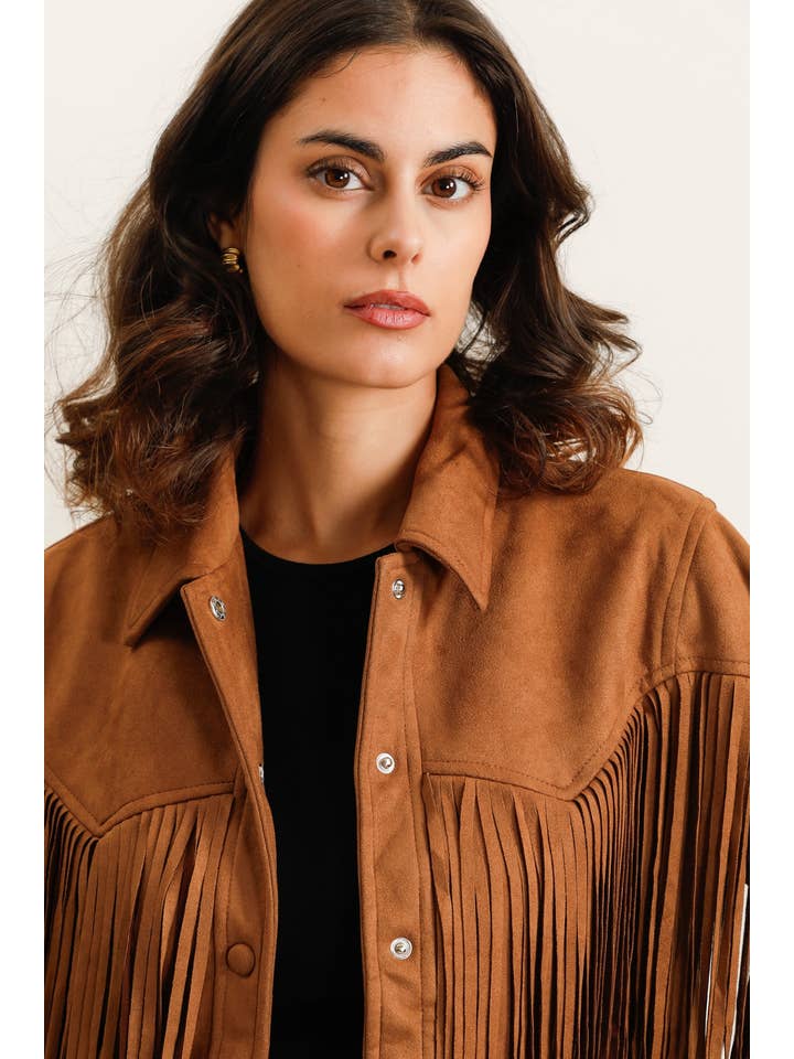 Daphnea - Wholesale Jacket - Women's - 5956 FRINGED JACKET1