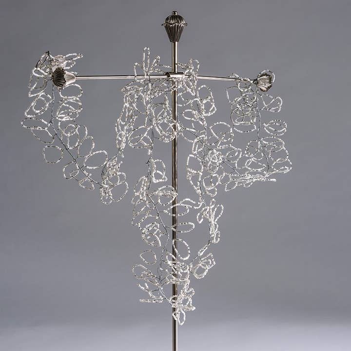 Guirnalda flexible con cuentas plateadas para venta al por mayor de Globe Enterprise