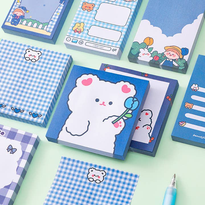 KiddieKickz - Venta al por mayor Notas adhesivas - Nota adhesiva de papel con forma de oso de dibujos animados