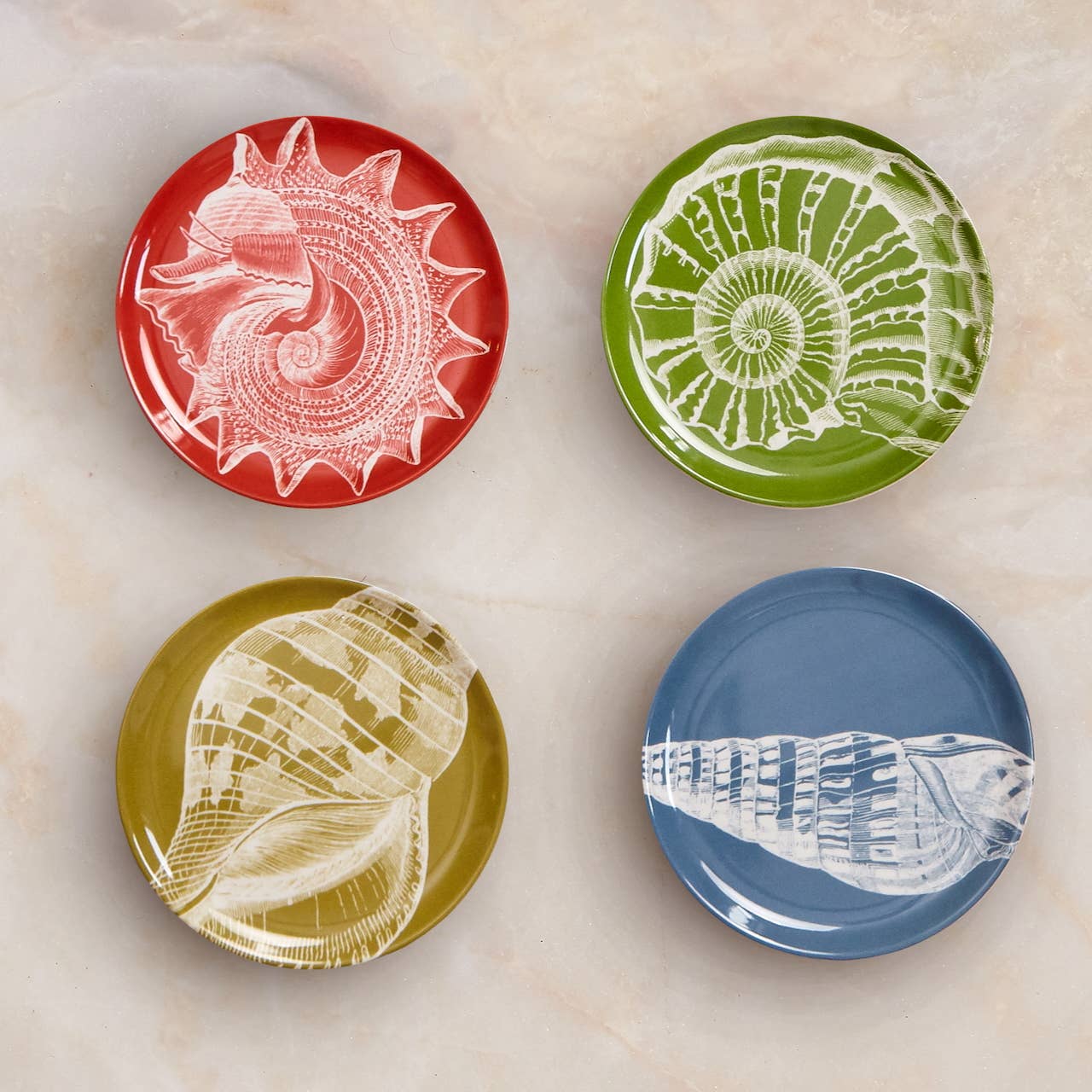 THOMASPAUL – Base de copos por atacado – Conjunto de 4 porta-copos temática vida marinha1