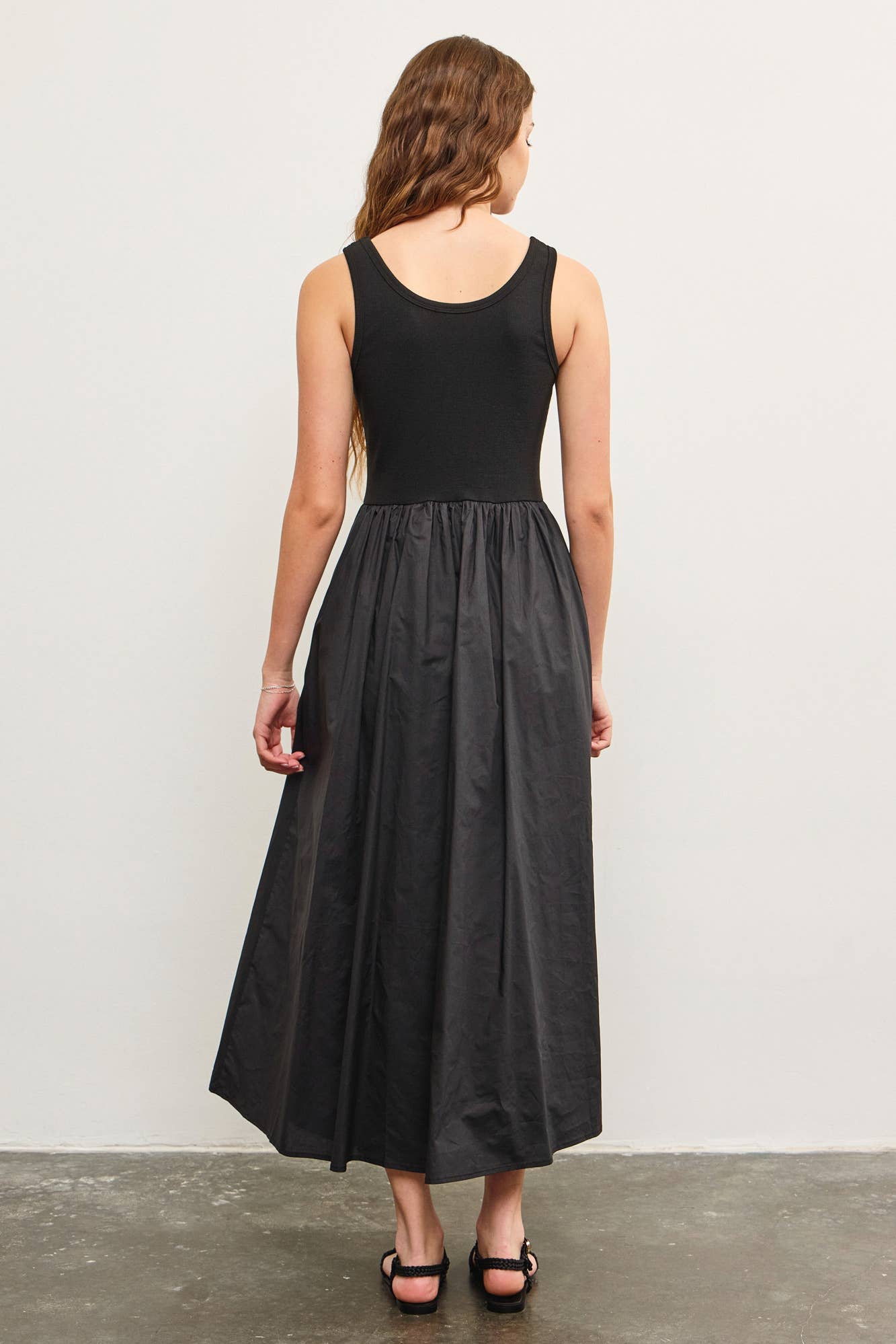 Mustard Seed - Wholesale Dress - Women's - SCOOP NECK SHIRRED WAIST FLARE DRESS13