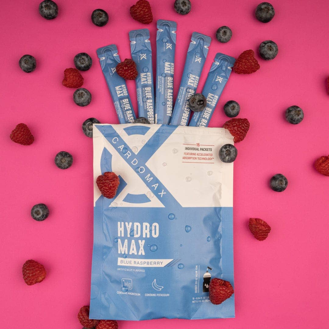 CardoMax – Engroshandel Sports-/energidrik – HydroMax sports- og energidrik: blå hindbær, 15 pakker1