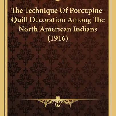 Books by splitShops - Wholesale History & Geography - The Technique Of Porcupine-Quill Decoration Among The North American Indians (1916) - Hardcover