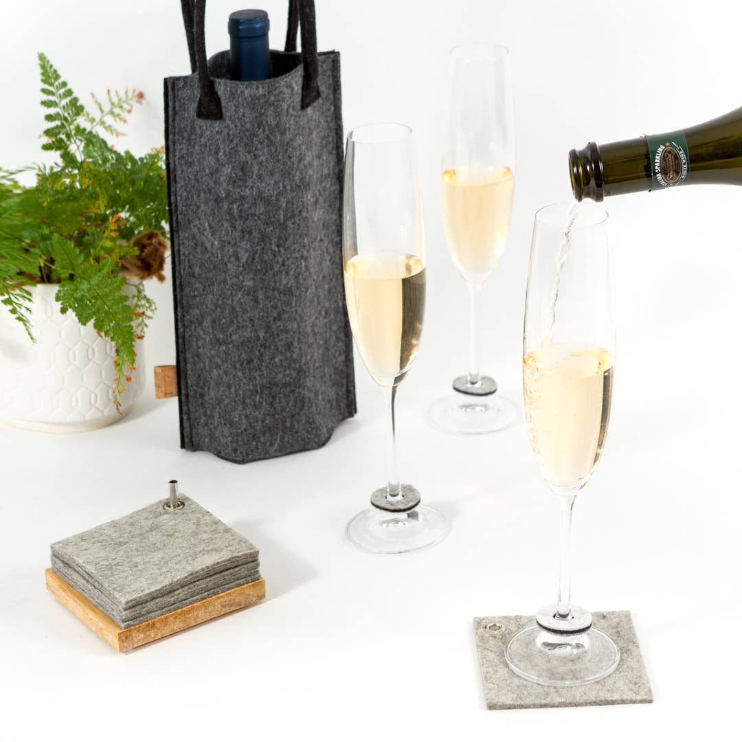 Studio 82° - Wholesale Wine/Cocktail Glass Markers - Rainbow Beverage Markers - Merino Wool Felt - Set of 78