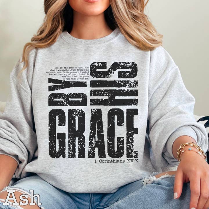 Shoppe SHC - Wholesale Graphic Sweatshirt - Women's - By His Grace Women’s Christian Graphic Sweatshirt6