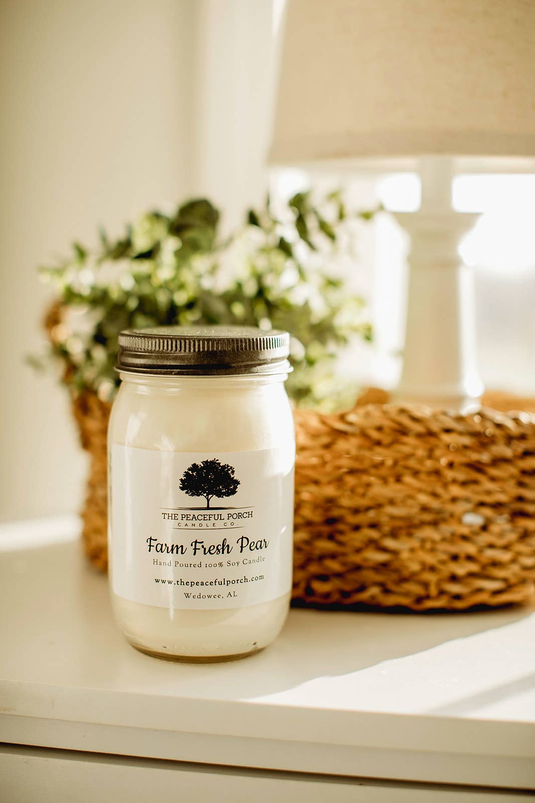 The Peaceful Porch Candle Co. , LLC - Wholesale Jar/Filled Candle - Farm Fresh Pear Soy Candle1