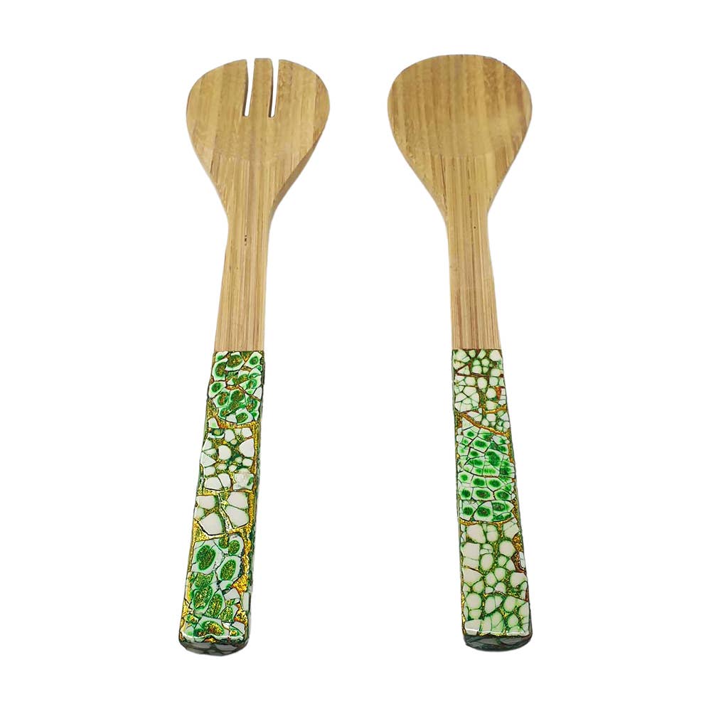 VIE - Wholesale Serve Bowl - Bamboo Salad Bowl, 23x10cm, with Matching Salad Servers19