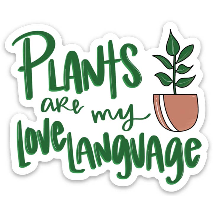The Doodle Shop - Venta al por mayor Pegatina - Pegatina Las plantas son mi lenguaje de amor