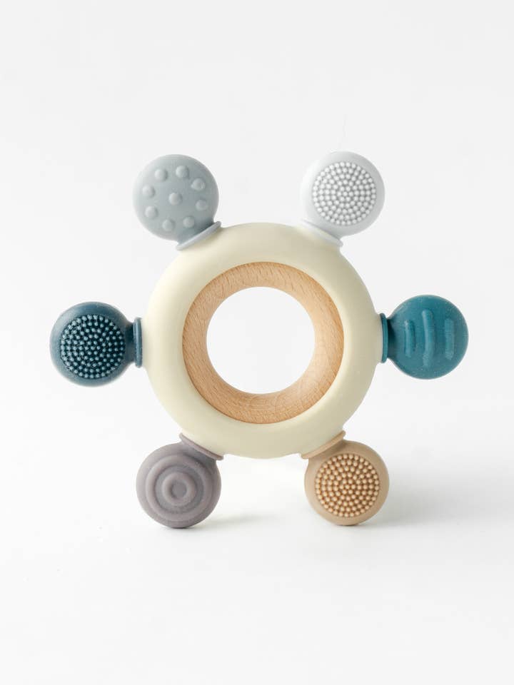 Teething Ring, Teething Toy, Cool Tones for wholesale by T and Me