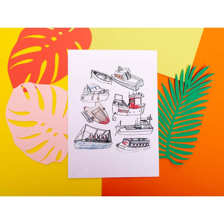 Impressão de barcos por atacado de Livvy Rose Studio