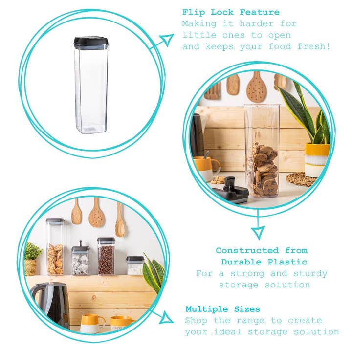 Rinkit Ltd – wholesale Food storage container – Flip Lock Plastic Food Storage Container - 1.9 Litre4