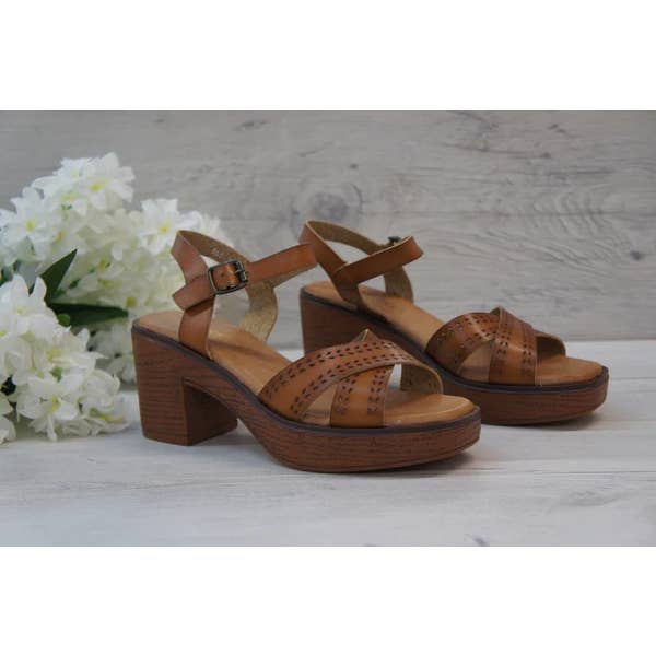 Top Staka – Engroshandel sandal - Dame – Kvinder Platform Træ effekt hæle dæmpning sandaler