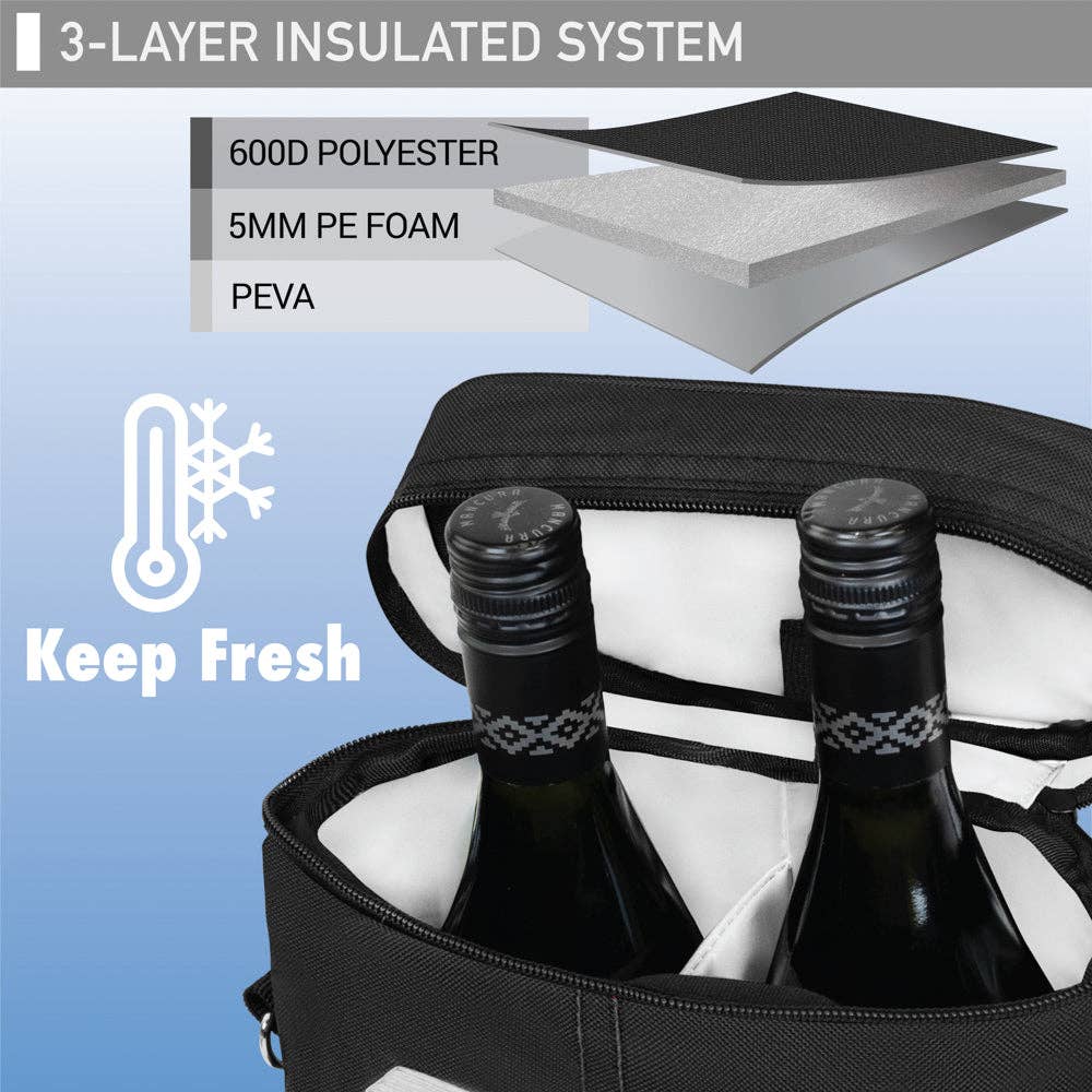 OPUX – Großhandel Weintasche – Weintragetasche für 2 Flaschen31