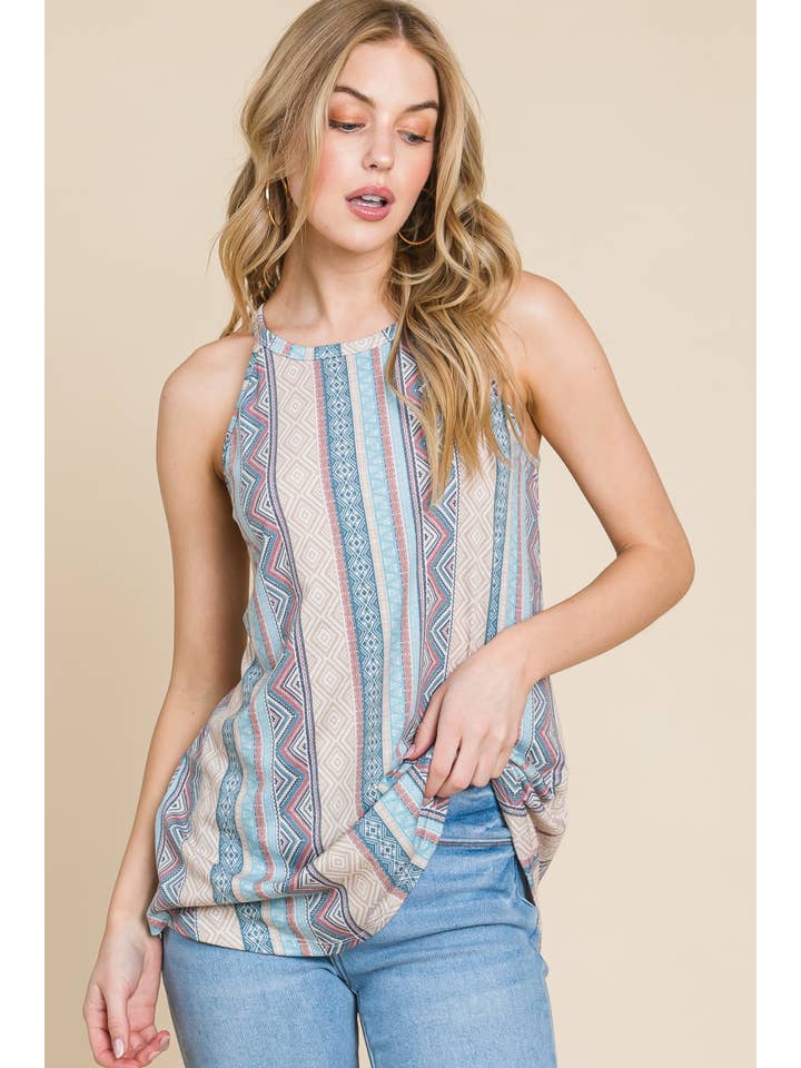 BOMBOM – wholesale Linne (Tryckt) - Dam – TA2097 Flowy Spaghetti Strap Sommar Casual Linne