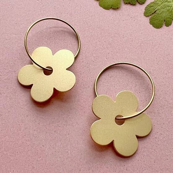 MicaPeet – wholesale Hoop earrings – Flower Hoop Earrings - Gold & Silver0