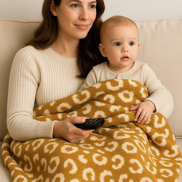 Thomas and Lee Company - Wholesale Throw Blanket - Luxe Leopard Throw Blanket - Camel Leopard2