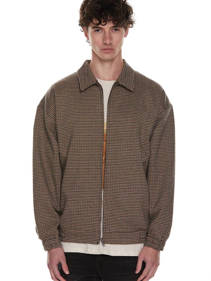 Checkered Jacket - Olive/Brown for wholesale by Rarefied