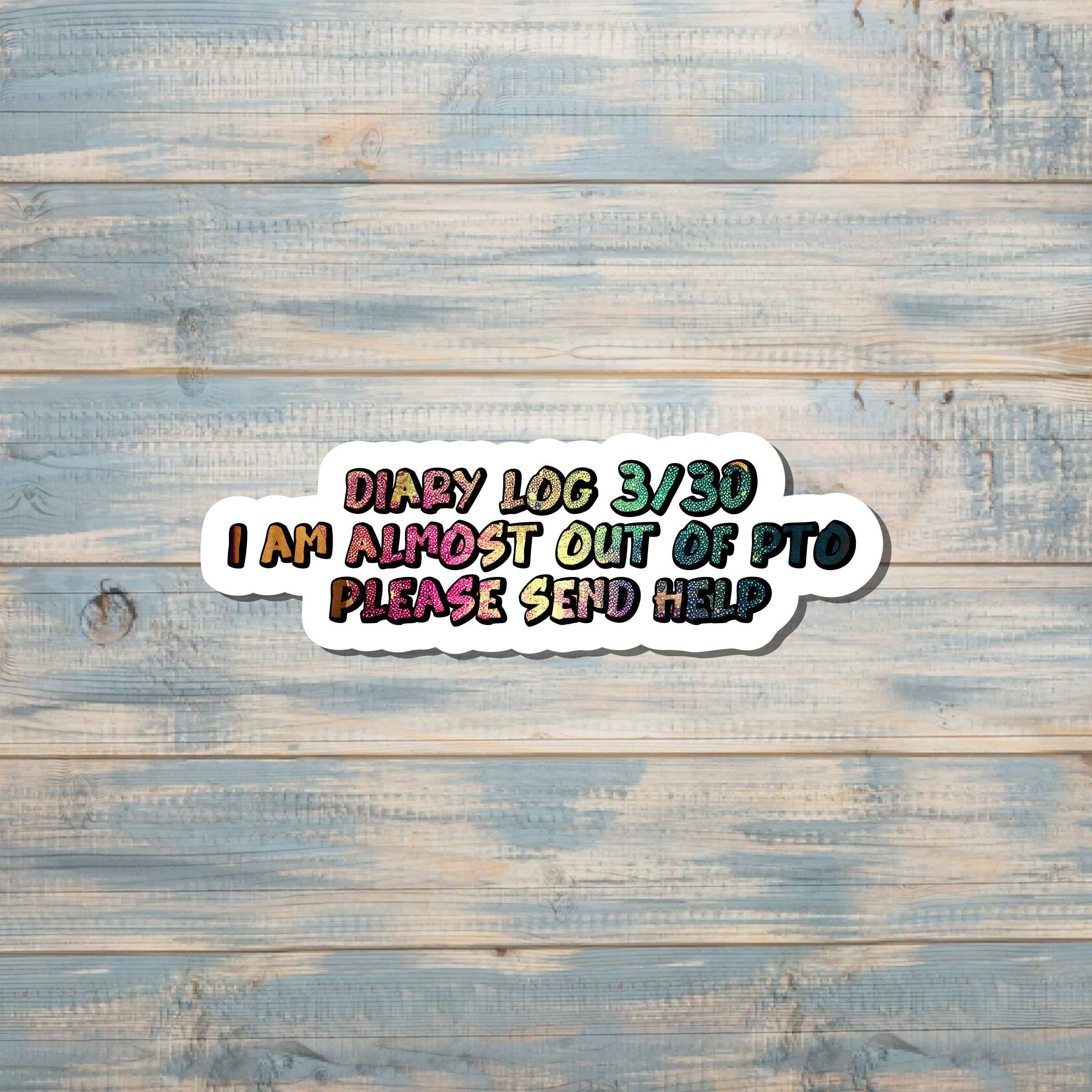 Handmade by Marlayna - Wholesale Sticker - Paid Time Off Sticker, Mental Health Sticker, Funny Adult Humor, Tumbler Decal, Laptop Sticker, VTO Sticker, Customer Service Representative, Gift for Co-Worker |Sticker or Magnet