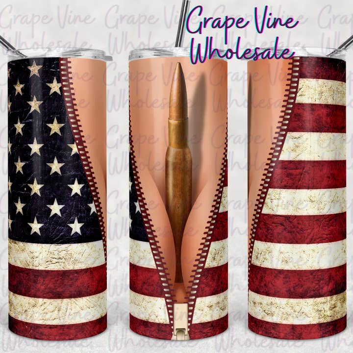 American Bullet Cleavage 20oz Tumbler for wholesale by GrapeVineWholesale