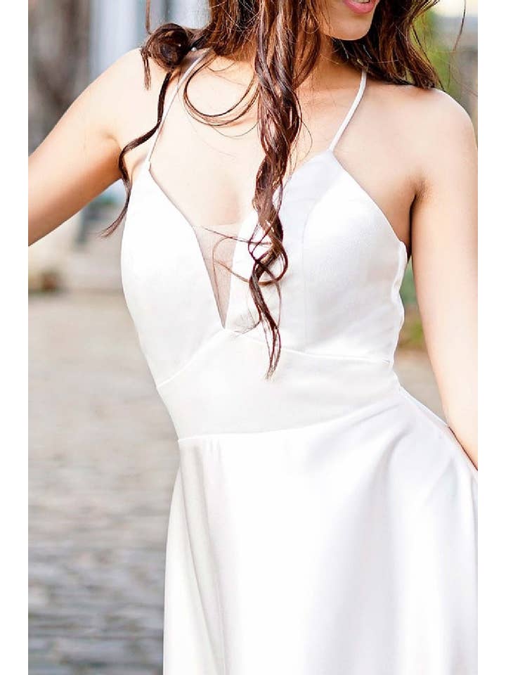 Eva & Lola - Epsilonn - Wholesale Gown - Women's - Long satin dress - HM218819