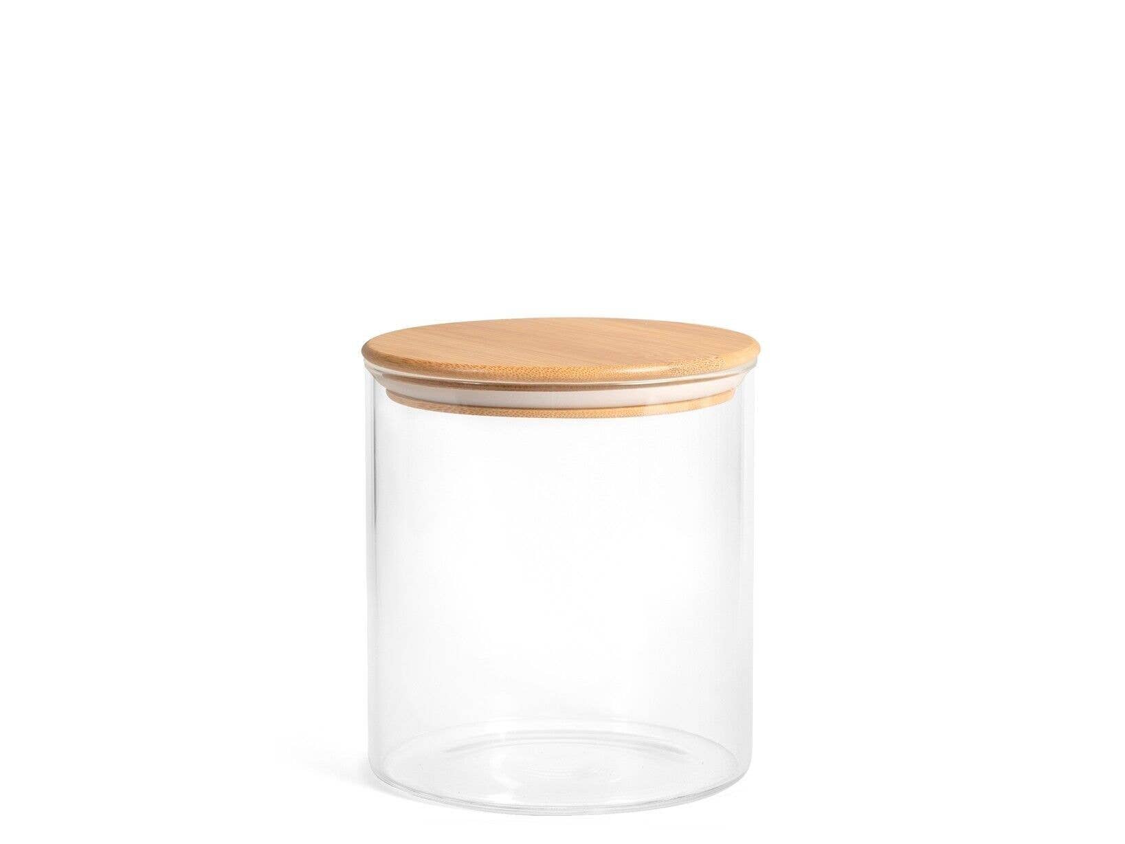 H&H - Wholesale Jar - Borosilicate Glass Jar With Bamboo Lid 600cc1