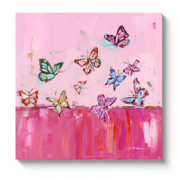 Chelsea McShane Art - Wholesale Art Print - "Butterfly Wishes" canvas print1
