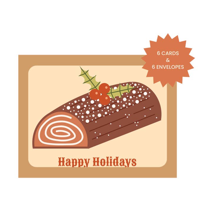 Yule Log Card Set for wholesale by KGS Design Studio