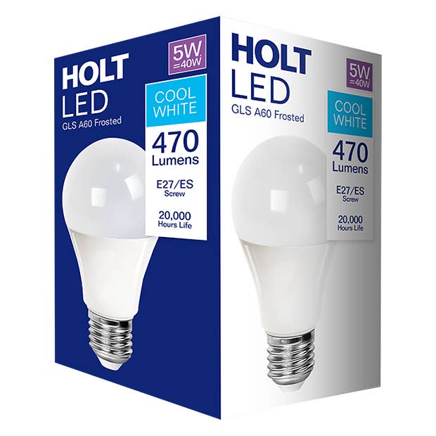 LMT-UK – wholesale Light bulb/puck – LED Classic Bulb 5W GLS A60 E27 ES Cool White - 5056283826269