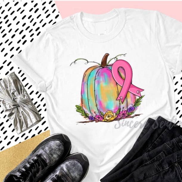 Floral Pumpkin Tee for wholesale by Sincere Sentiments LLC