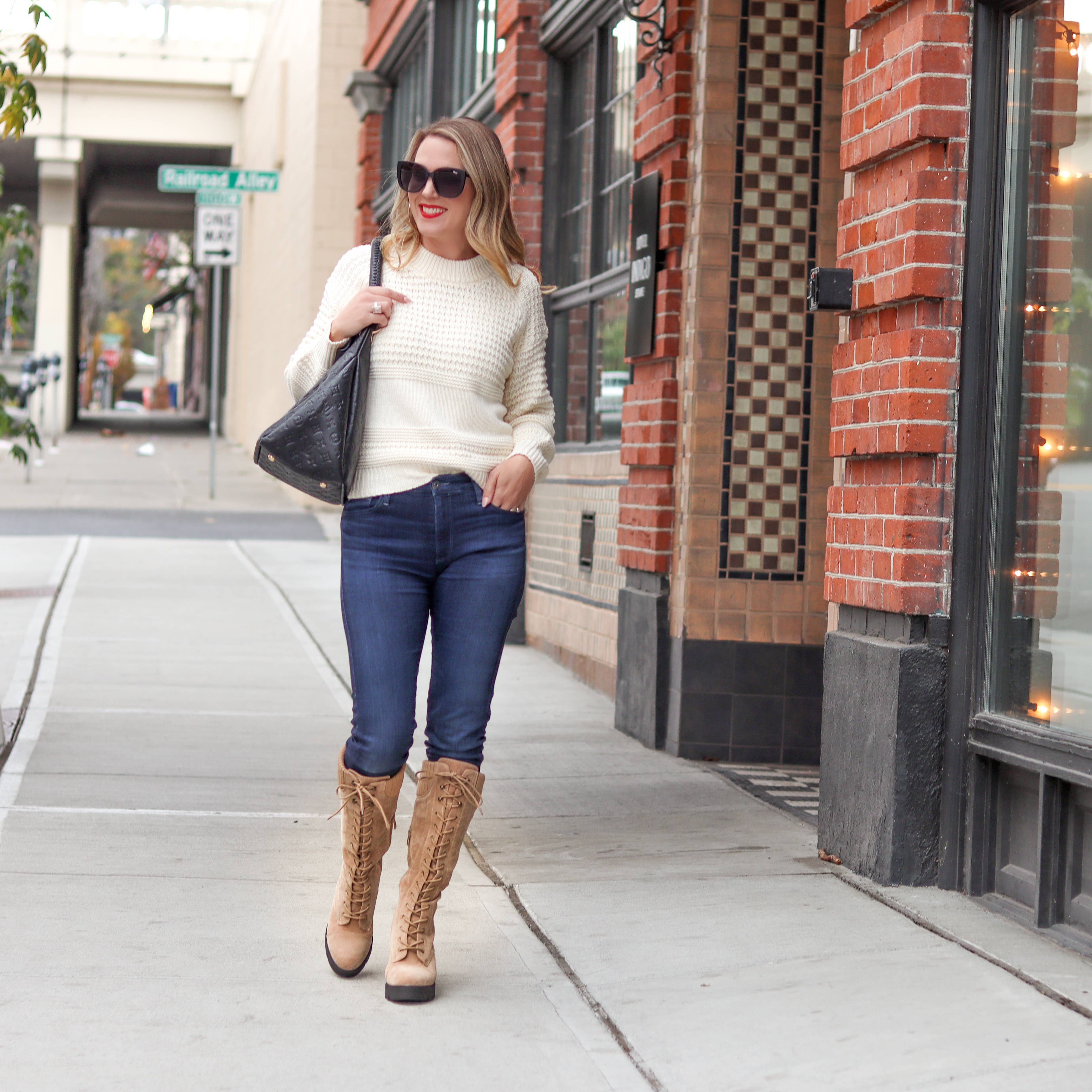 SOBEYO - Wholesale Combat/Military Boots - Women's - Women's Chunky Platform Combat Boots Knit Cuff8