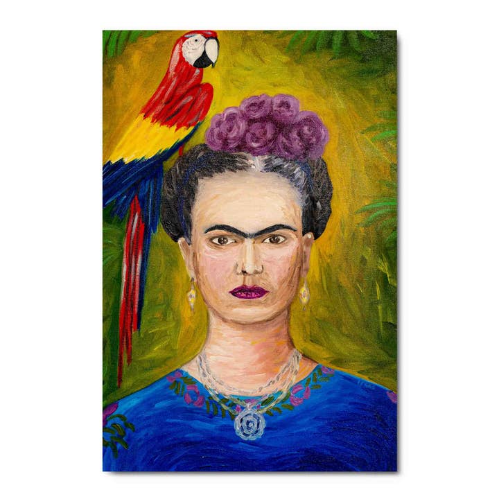 Frida Kahlo, mexicansk kunst, akryl vægindretning for engroshandel hos ART BLVD