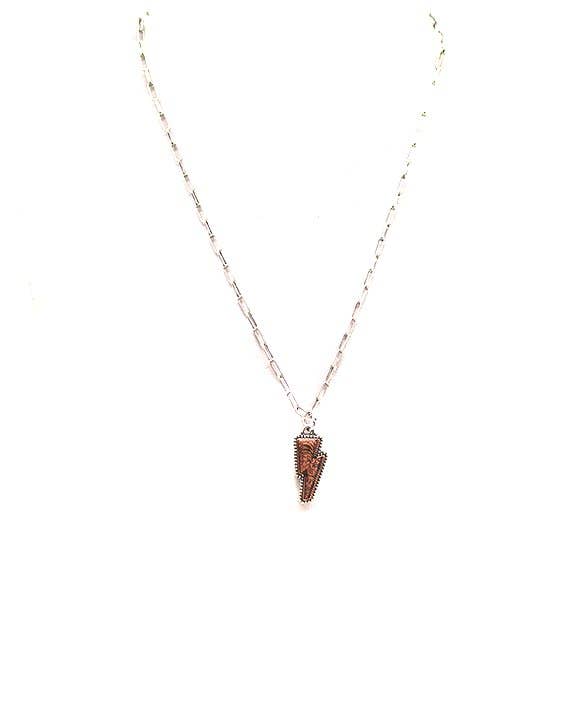 Snowing West - Wholesale Pendant/Charm Necklace - Western Dainty Lightning Bolt Necklace1