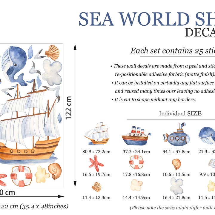 WallKoala - Wholesale Wall decal/stickers - Maritime Adventures Fabric Wall Decal1