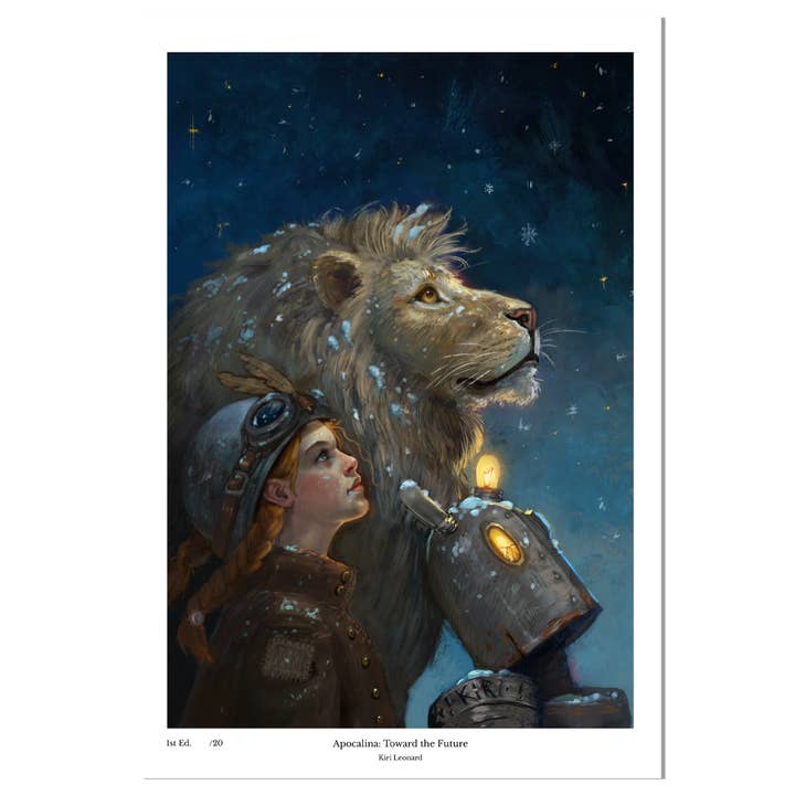 Kunstdruck: Apocalina - Auf dem Weg in die Zukunft für den Großhandel von Valkiri LLC