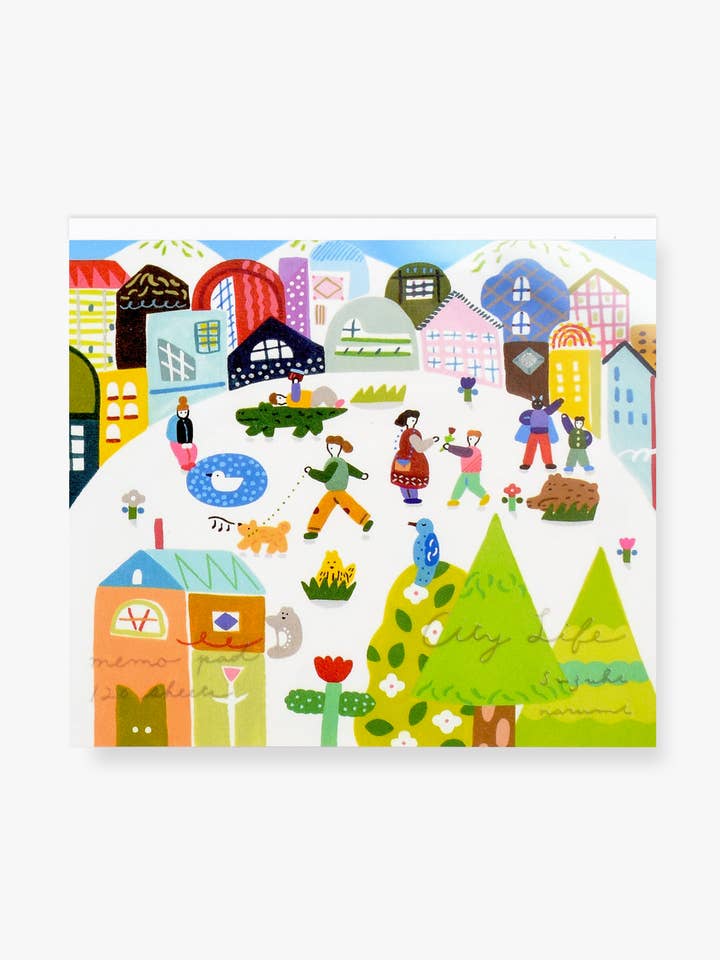 Mémo de bloc - Vie urbaine pour la vente par Her Winter Flowers