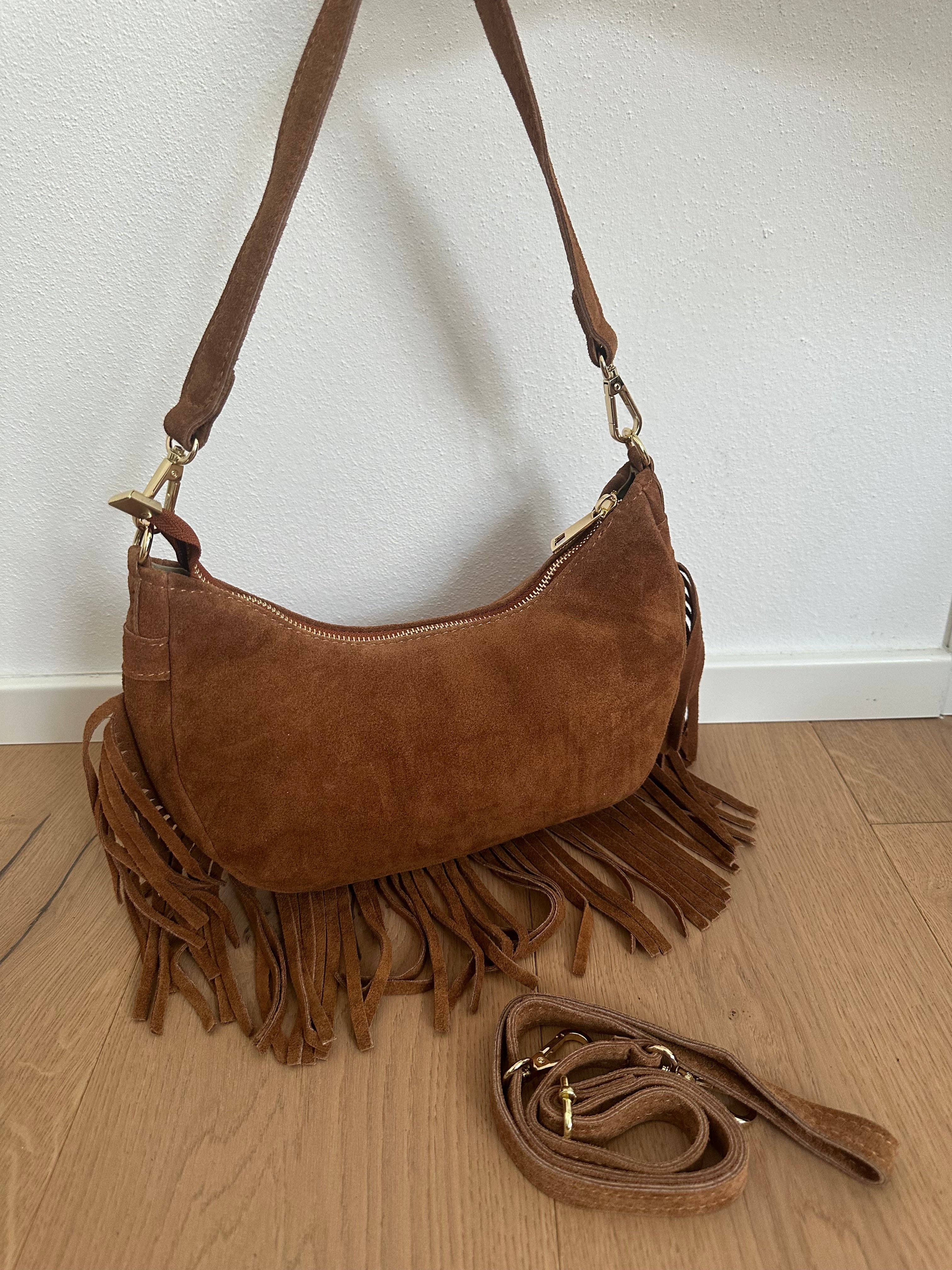 Zhade - Venta al por mayor Bolso con correa - Mujer - NINFEA - bolso de hombro de ante con flecos8