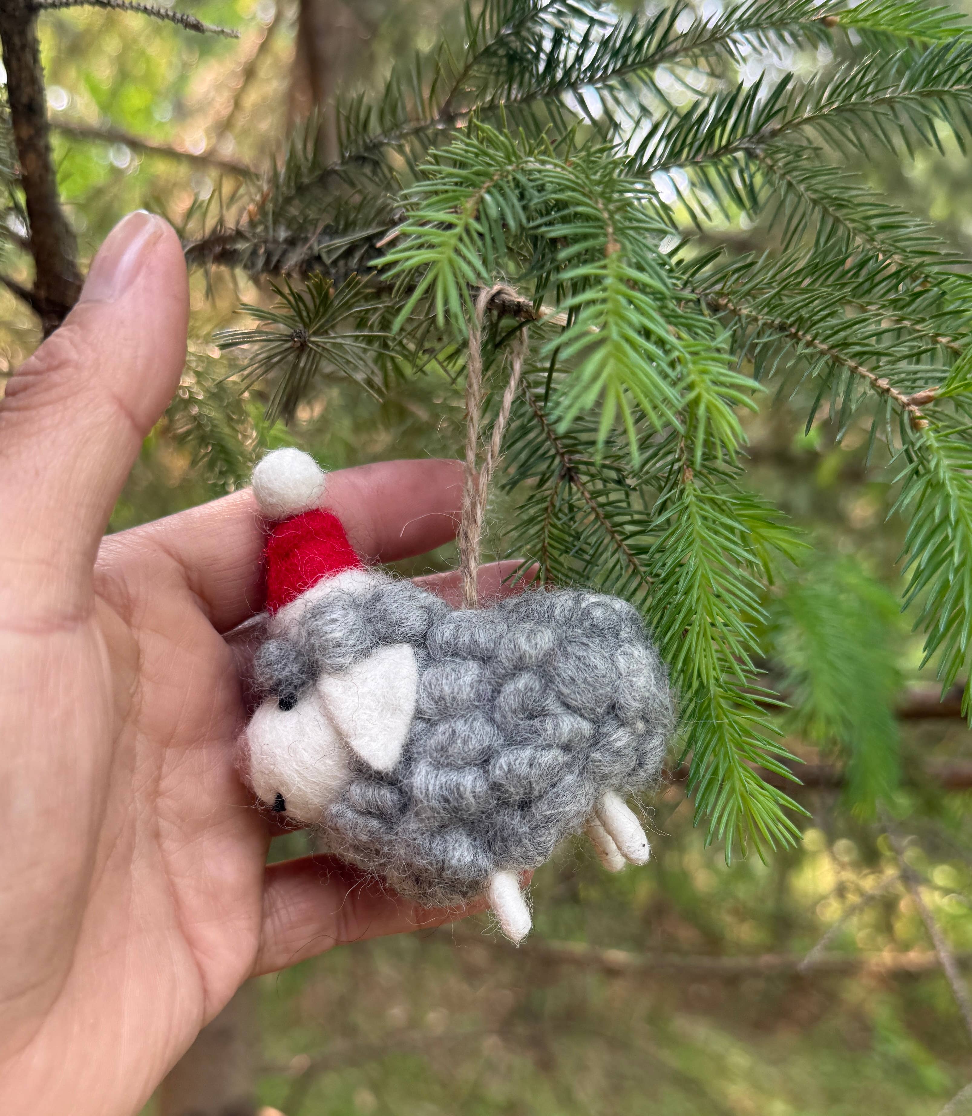 Lungta Imports - Wholesale Ornament -  Hand-Felted Farm Animals Christmas Ornaments – Fair Trade 7