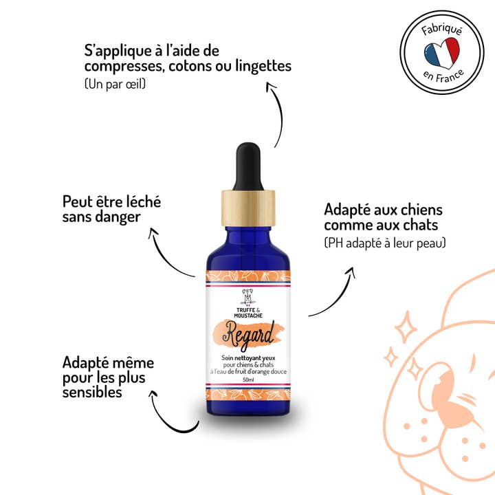 Truffe & Moustache - Wholesale Pet Grooming Aid - Dog - Eye cleanser for dogs & cats, “Regard”1