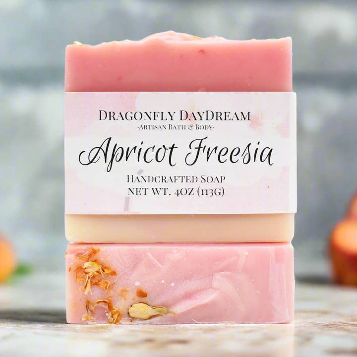 Dragonfly DayDream - Wholesale Bar Soap - APRICOT FREESIA Artisanal Soap2