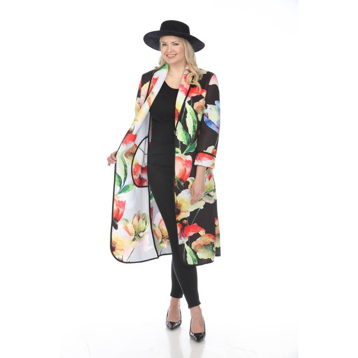 Long Coat Summer Poppy Plus Size for wholesale by Fenya V.