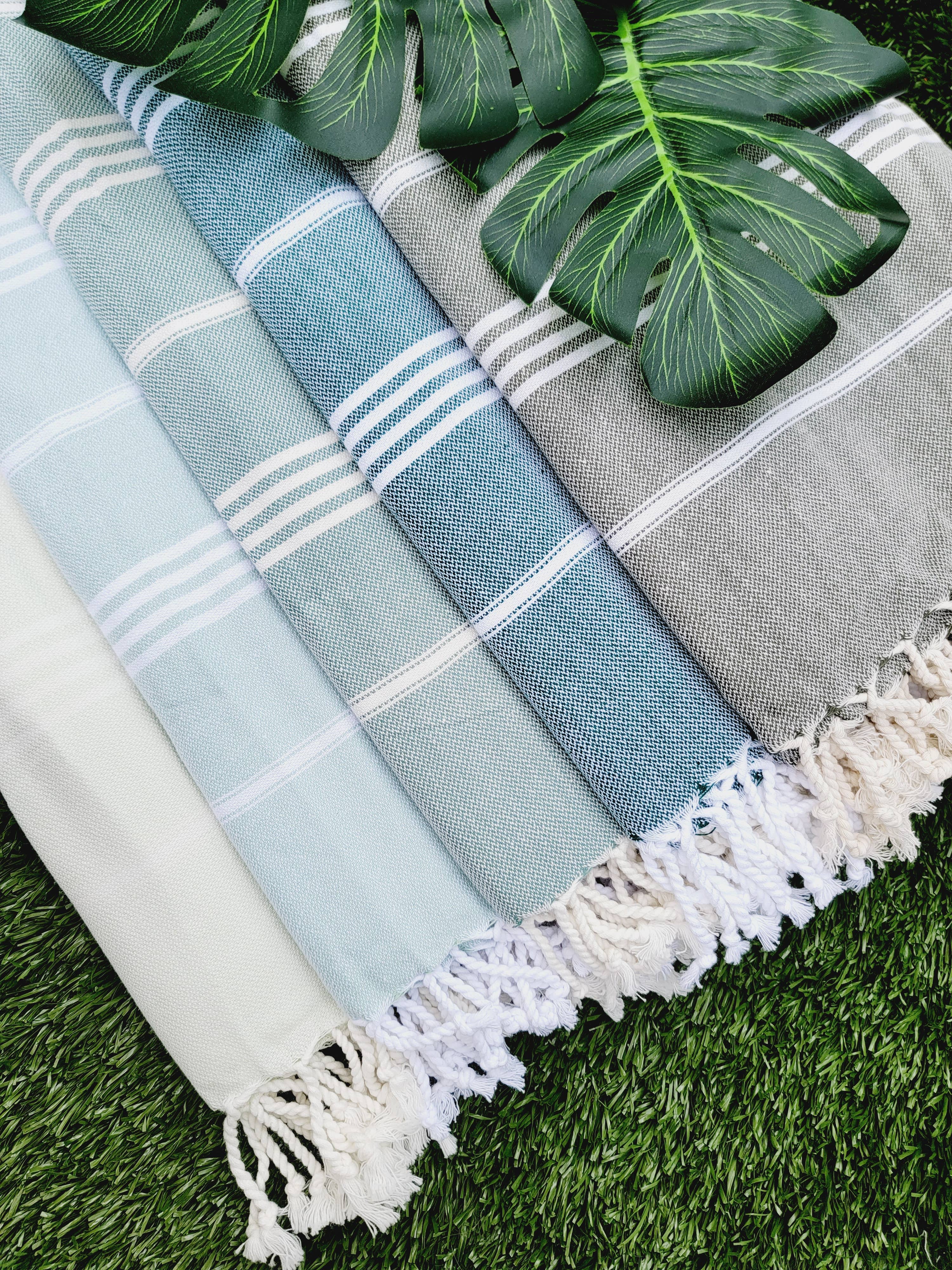 EBRU Home - Vendita all'ingrosso Plaid - Set da 5 Plaid/Coperte in Cotone Turco Prelavato – Colori Assortiti14