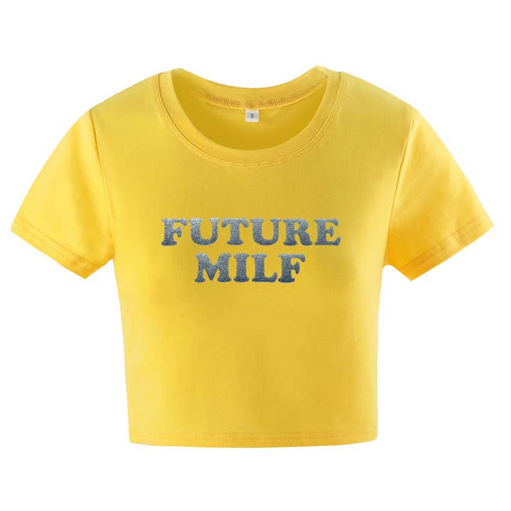 VividLux - Wholesale Screen Printed T-Shirt - Women's - Silver Glitter Print Short Short Sleeve T Shirt Street Hipster Women Clothing5