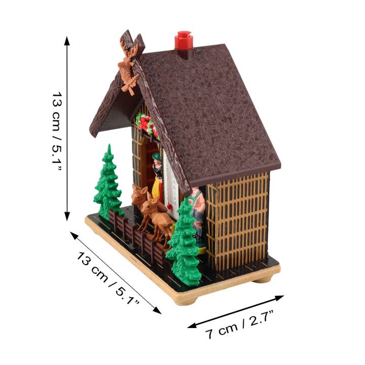 Tribal Trade GmbH - Wholesale Decorative Figurine - Wetterhaus Thermometer Bayern Bavarian Forest Cabin Retro