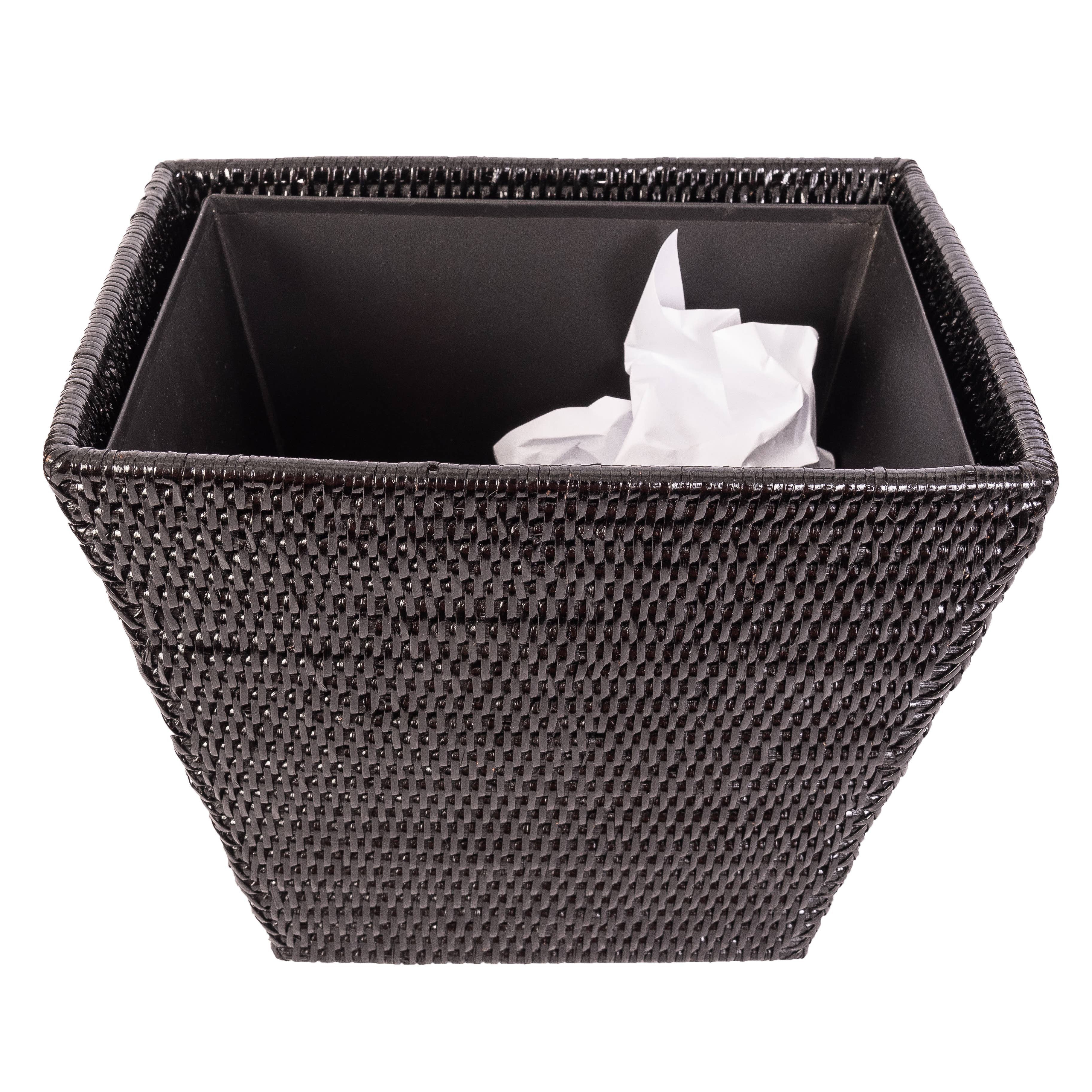 Artifacts Trading Company - Wholesale Trashcan/Trash Bin - Rattan Rectangular Tapered Waste Basket10