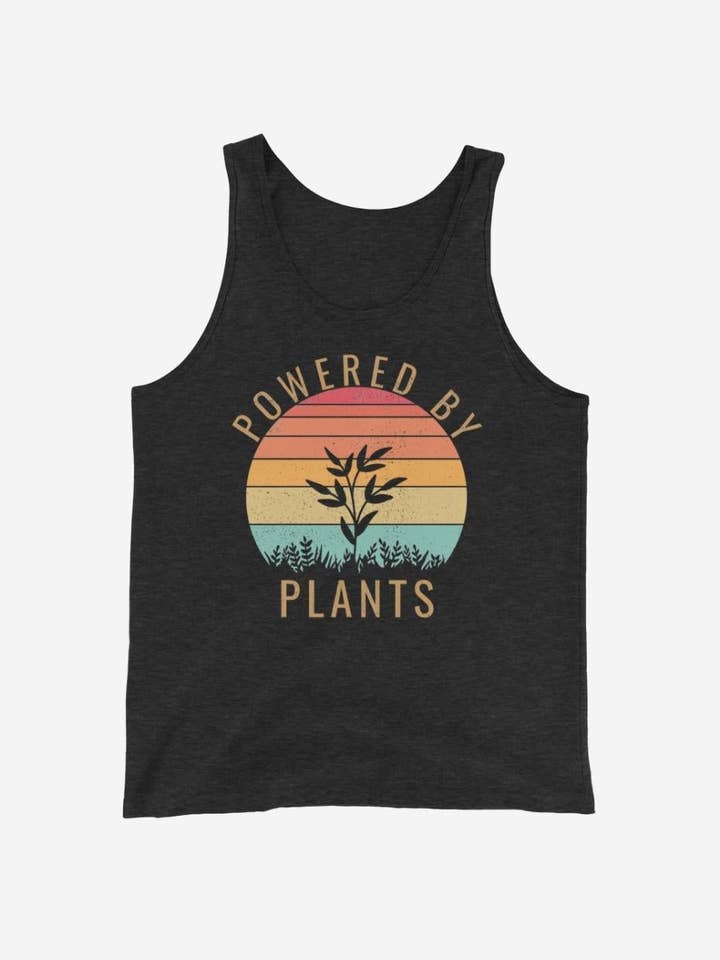 Powered by Plants - Unisex Tank Top for wholesale by Plant Babes
